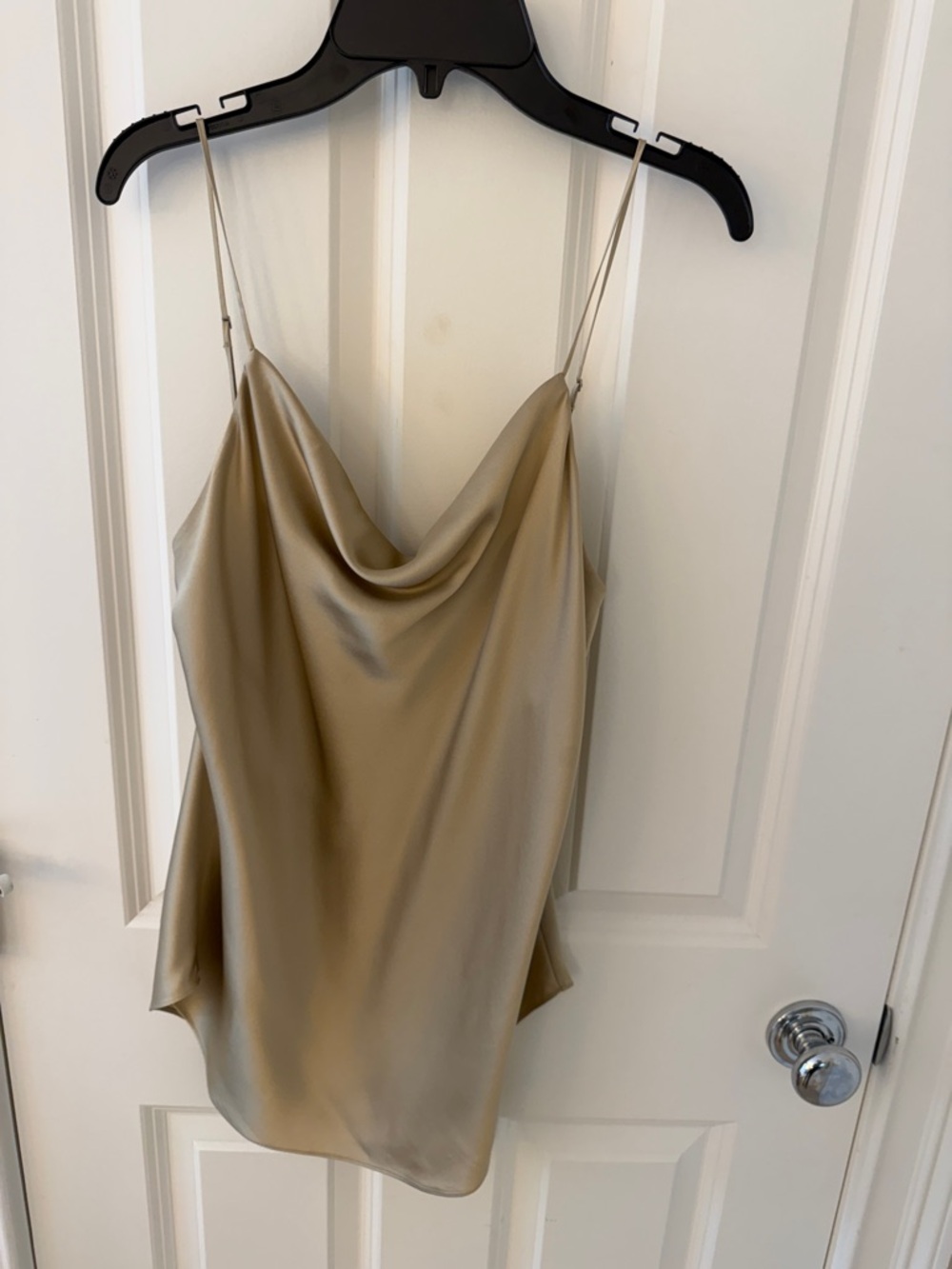 cinq a sept Champagne Satin Cowl Camisole